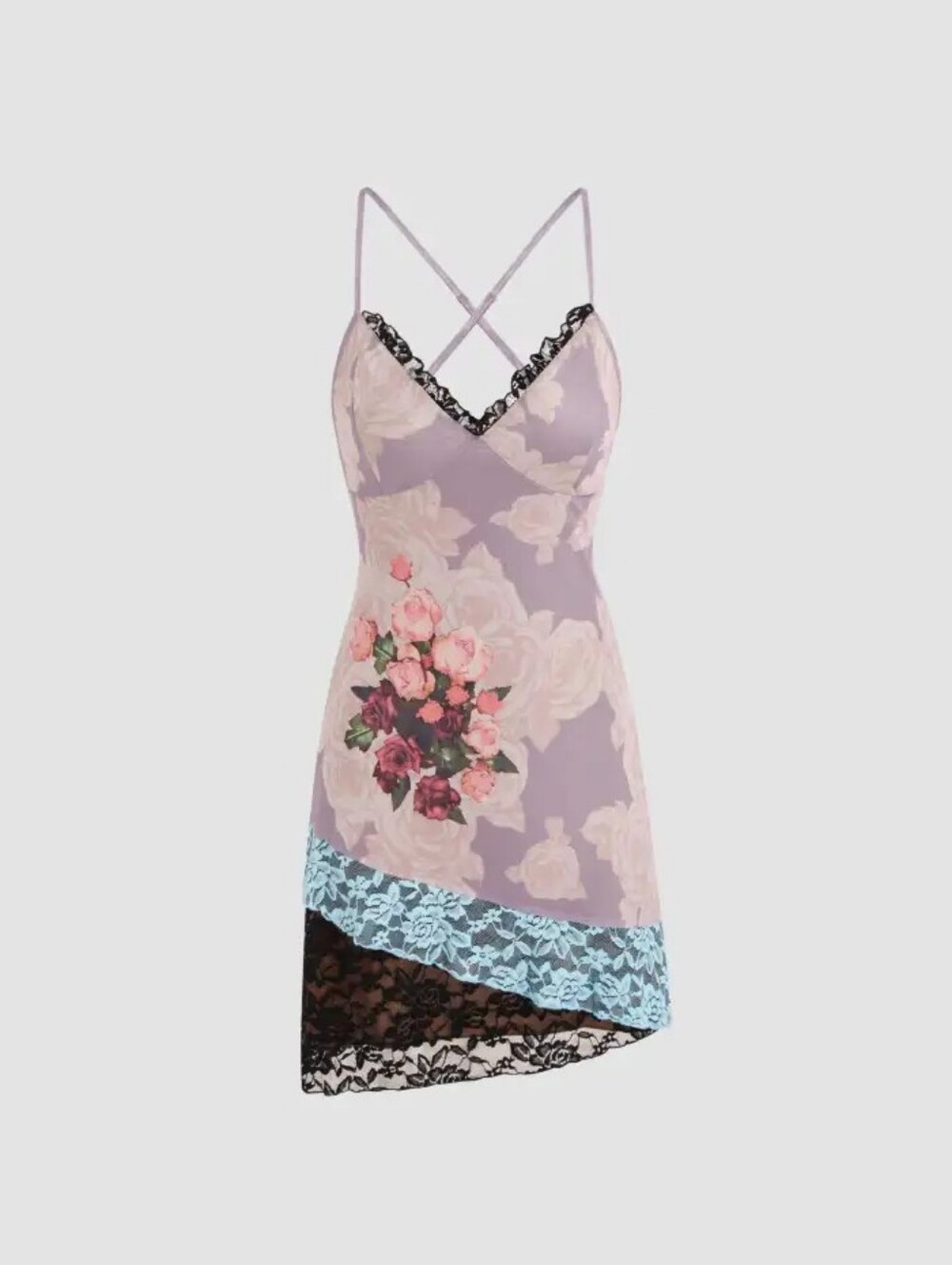 Cider Sweetheart Floral Lace Mini Dress
